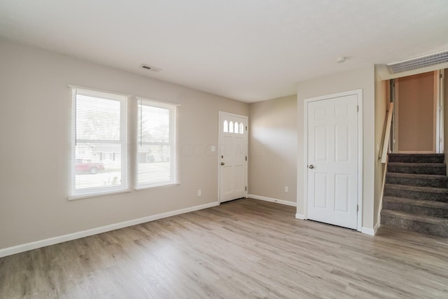 entryway featuring light hardwood / wood-style flooring