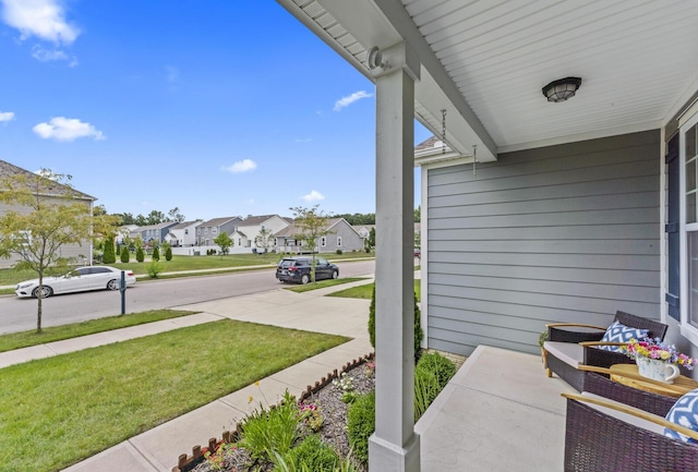 view of patio with covered porch