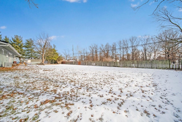 view of snowy yard