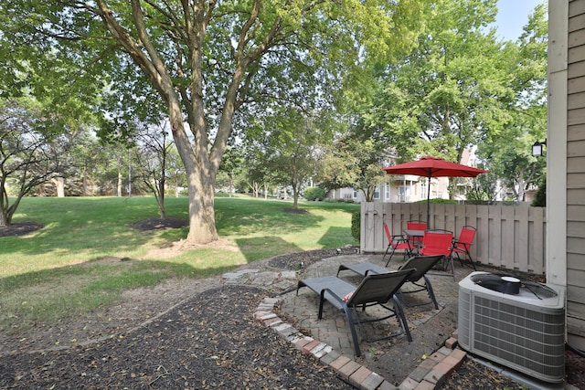 view of patio / terrace with central AC unit