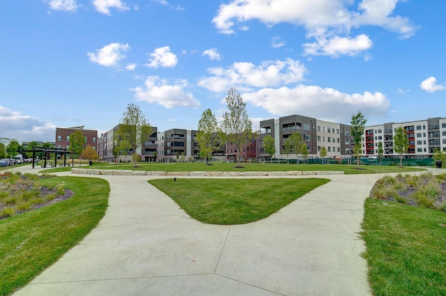 surrounding community featuring a yard