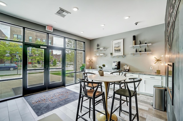 view of dining area