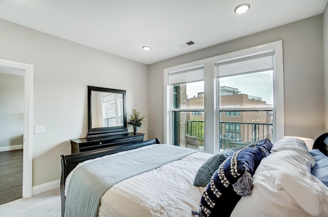 view of carpeted bedroom