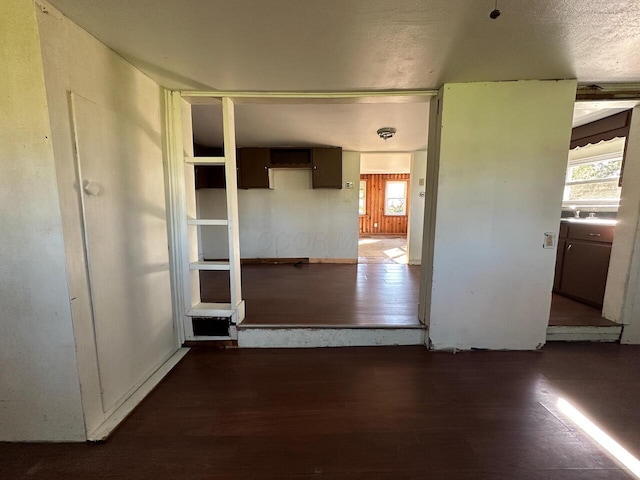 interior space featuring dark wood-type flooring