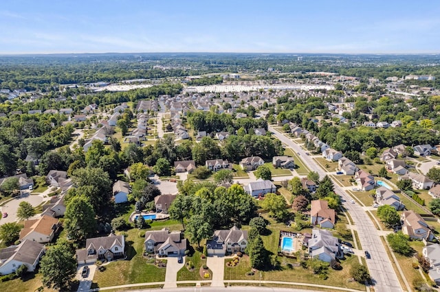 aerial view featuring a residential view