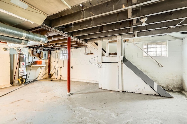 737 S Richardson Ave, Columbus, OH 43204 - basement with gas water heater and electric panel