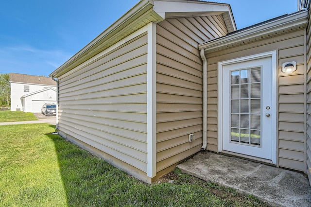 exterior space with a lawn