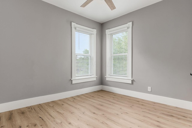 empty room featuring light hardwood / wood-style flooring