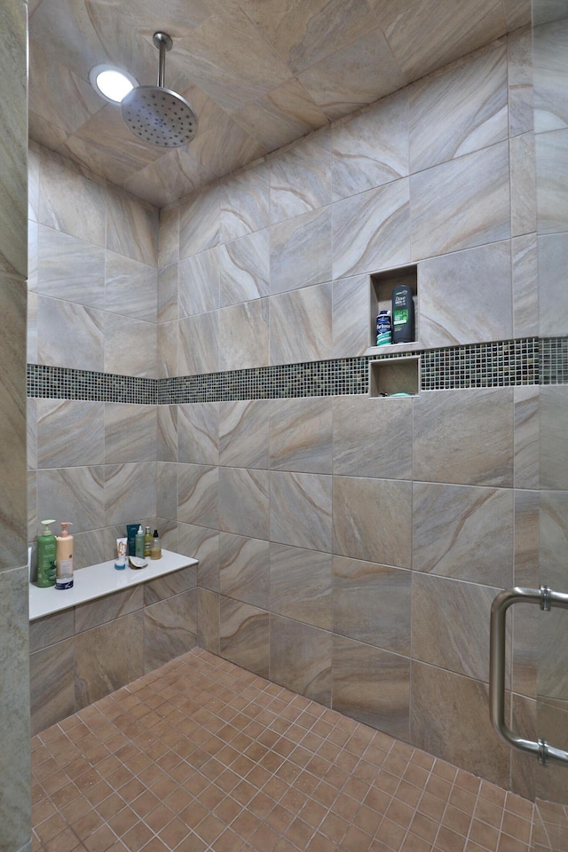 bathroom featuring walk in shower