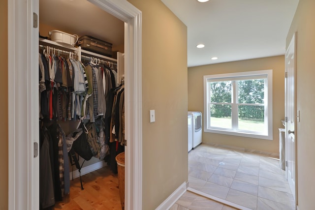 closet featuring washer / clothes dryer