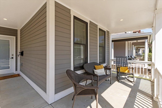 view of patio / terrace with covered porch