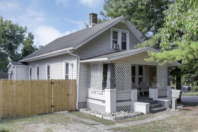 view of front of home with covered porch