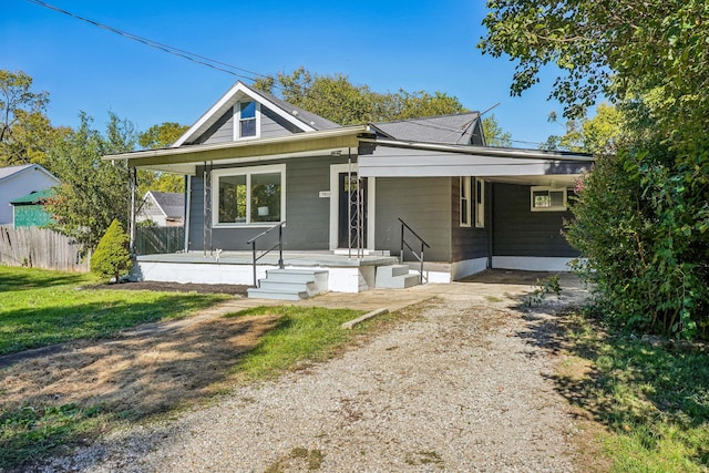 view of front facade with covered porch