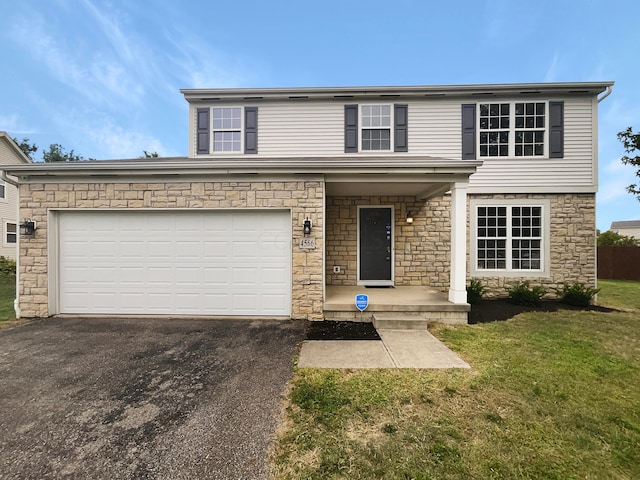 view of front of house with a front yard