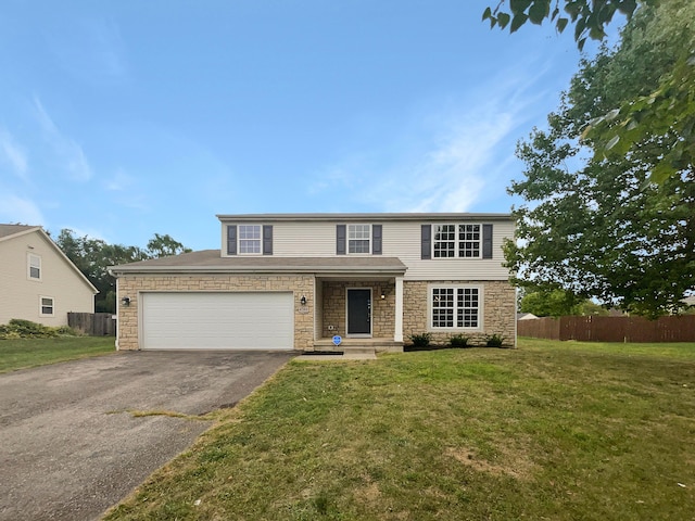 view of front property with a front yard