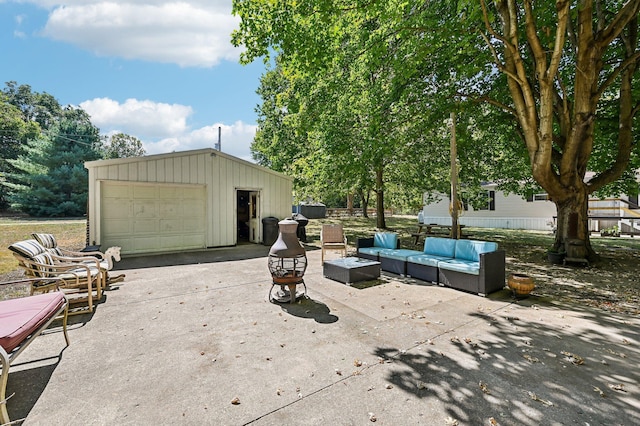 view of patio / terrace with an outdoor hangout area