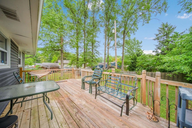 view of wooden terrace