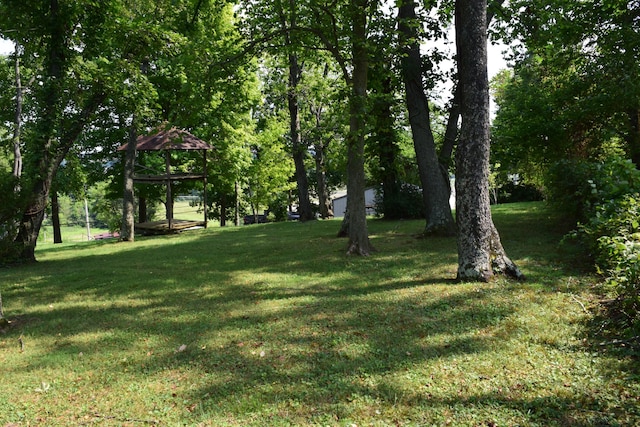 view of yard featuring a gazebo