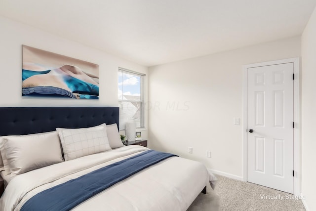 view of carpeted bedroom