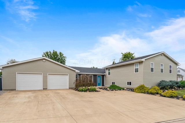 tri-level home with a garage