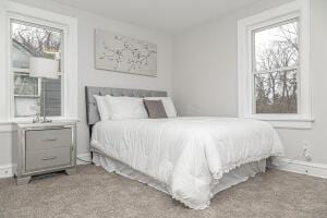 view of carpeted bedroom