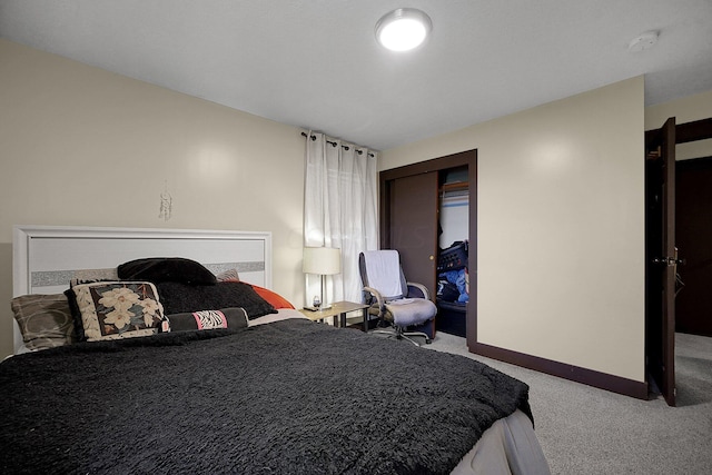 bedroom featuring carpet flooring