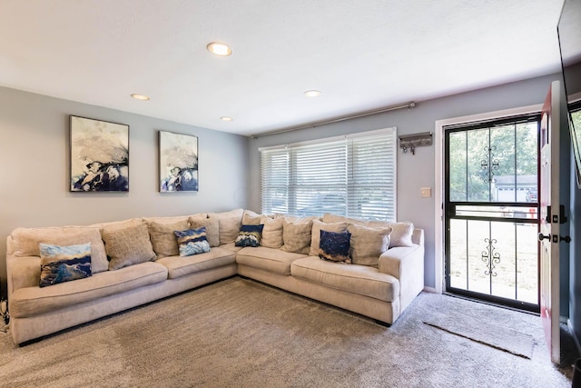 view of carpeted living room