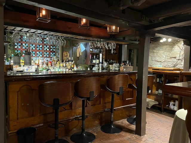 view of bar