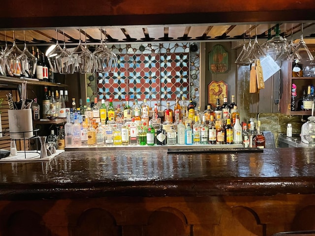 view of bar