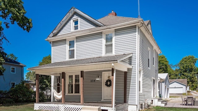 view of front of property with covered porch