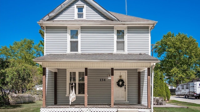 front of property featuring a porch