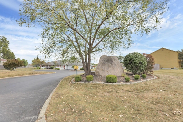 view of front of house with a front lawn