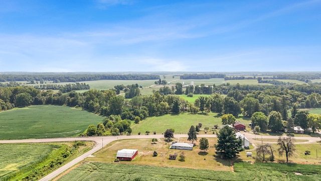 drone / aerial view with a rural view