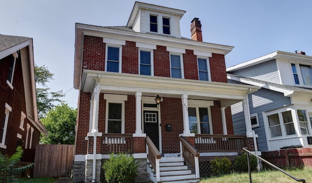 view of front facade with covered porch