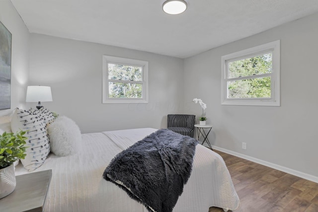 bedroom featuring hardwood / wood-style flooring