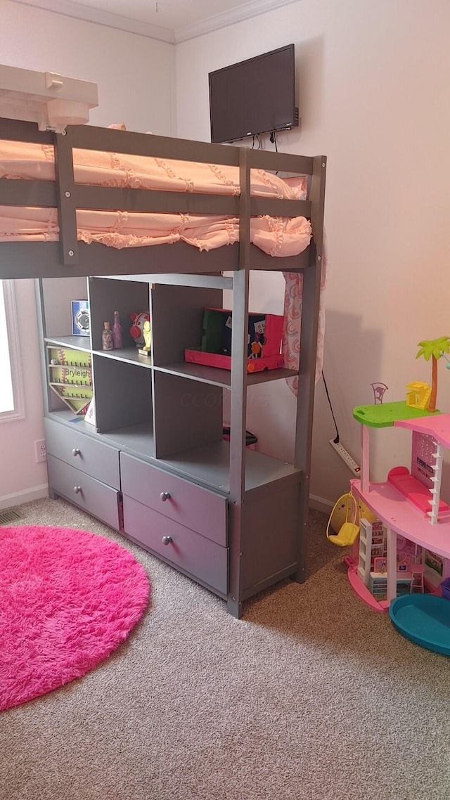 bedroom with carpet floors