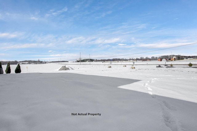 view of snowy yard