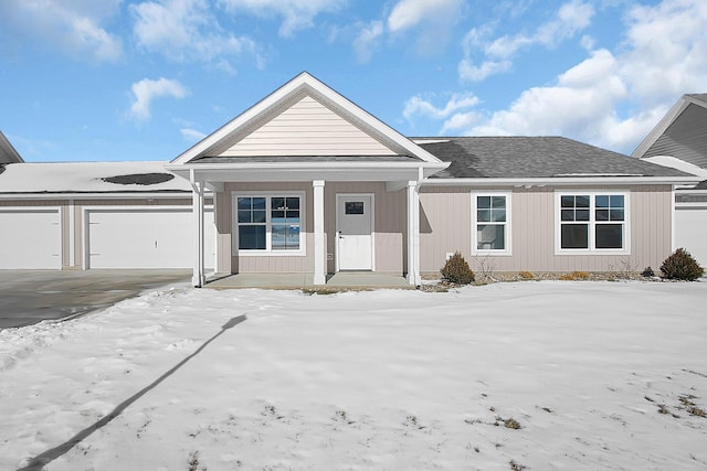 view of front of house featuring a garage