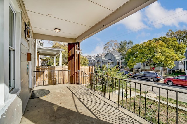 balcony with covered porch