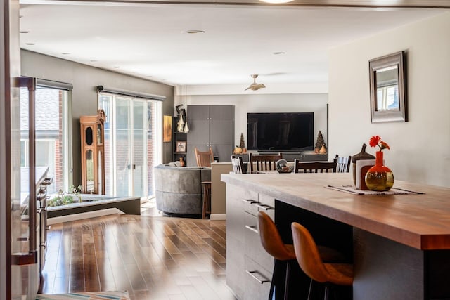 dining room featuring wood finished floors