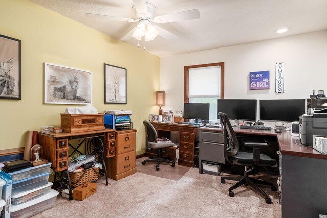 5595 Lancaster Rd, Hebron, OH 43025 - office space featuring ceiling fan and light colored carpet