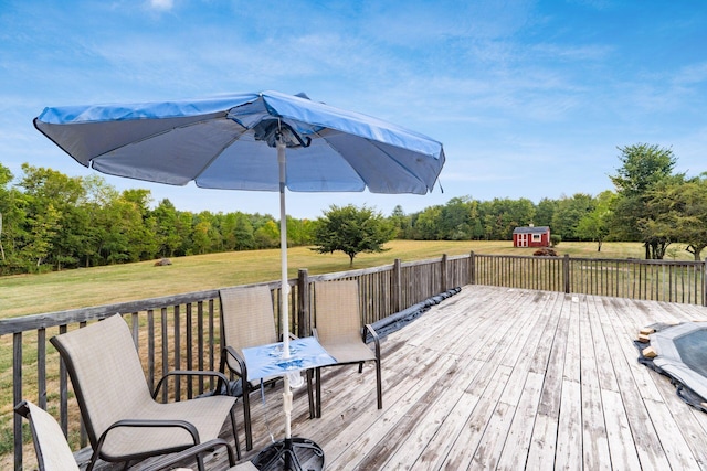 5595 Lancaster Rd, Hebron, OH 43025 - wooden terrace featuring a yard