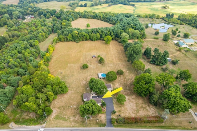 5595 Lancaster Rd, Hebron, OH 43025 - birds eye view of property with a rural view and a water view