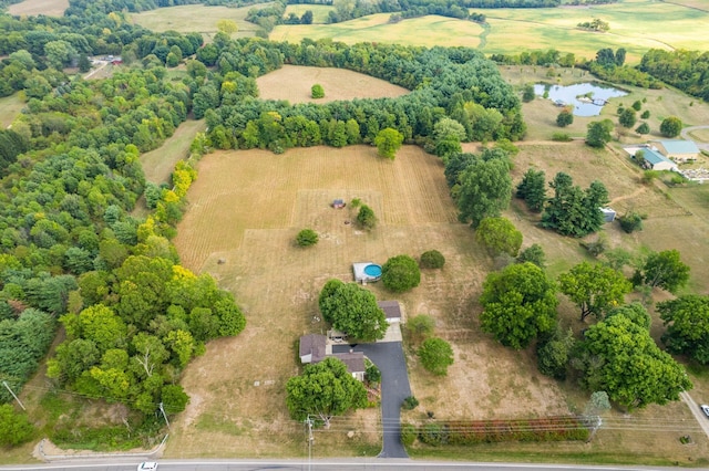 5595 Lancaster Rd, Hebron, OH 43025 - birds eye view of property with a water view and a rural view