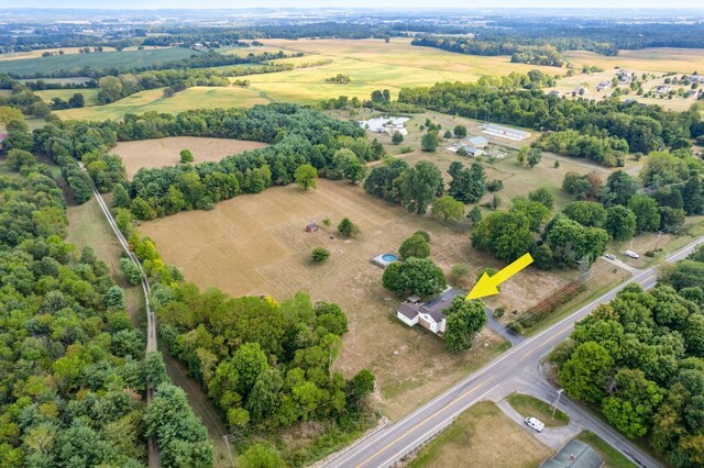 5595 Lancaster Rd, Hebron, OH 43025 - birds eye view of property with a rural view