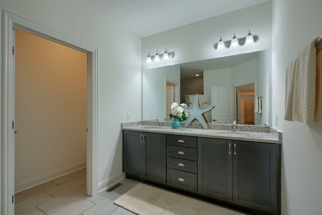 bathroom with vanity