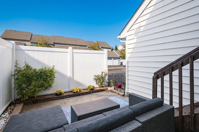 view of patio / terrace featuring a fenced backyard