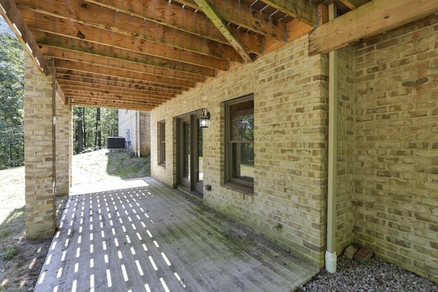 view of patio featuring cooling unit