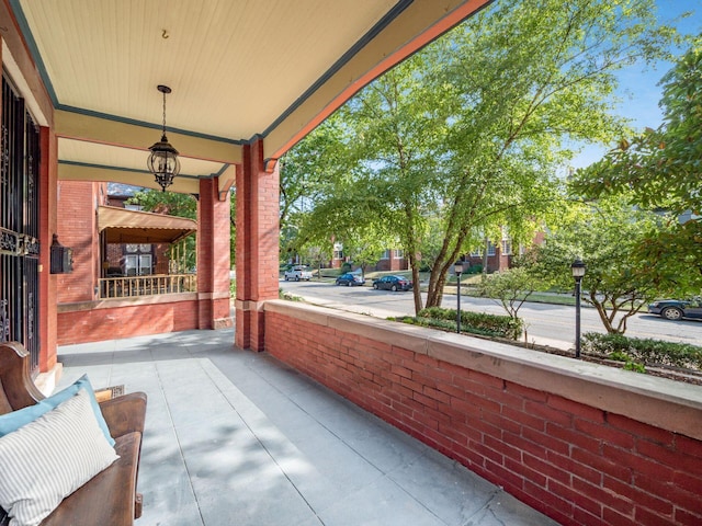 view of patio / terrace with a porch