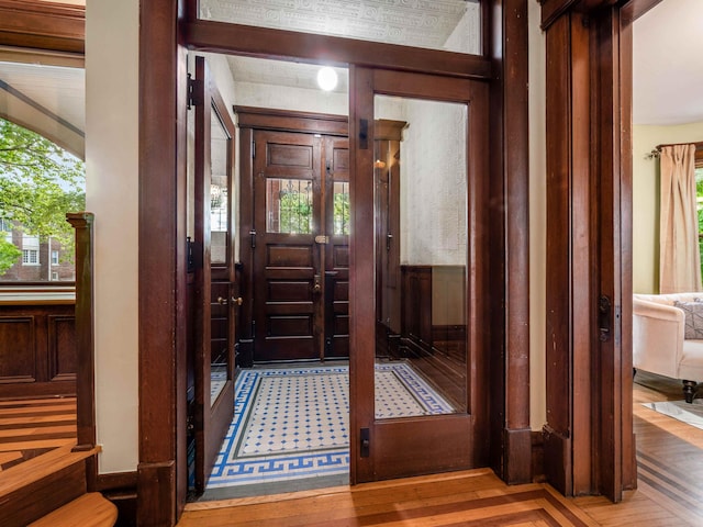 43 Winner Ave, Columbus, OH 43203 - foyer entrance with healthy amount of natural light and wood finished floors